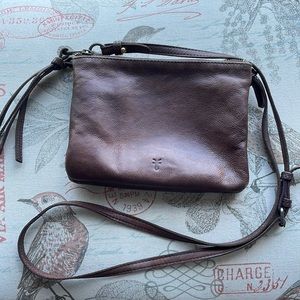 Frye Leather Double Zip Crossbody Purse